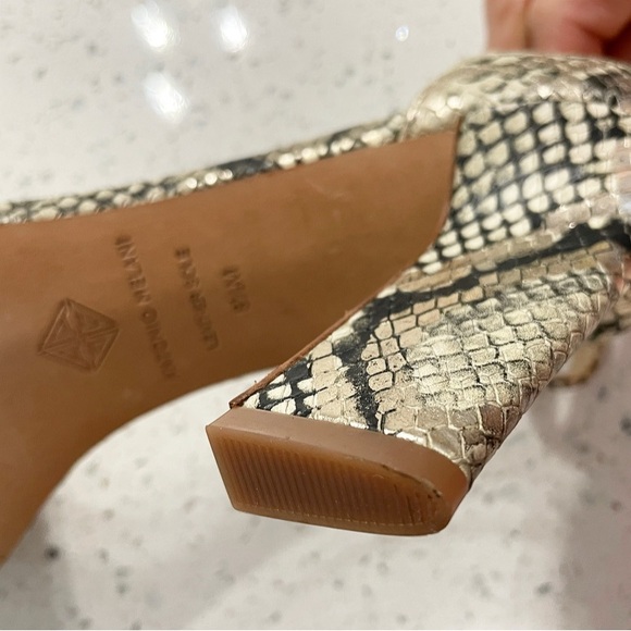Antonio Melani Women’s Snakeskin Print Leather Ankle Strap Heels Size 8.5M - Picture 11 of 15